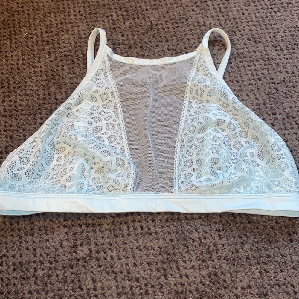 Baby Pastel Blue Lace/Mesh Bralette